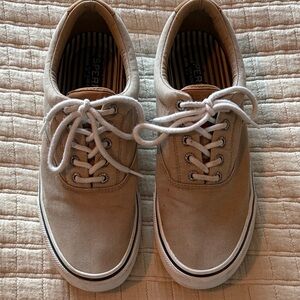 Sperry Men's Beige Canvas Sneakers